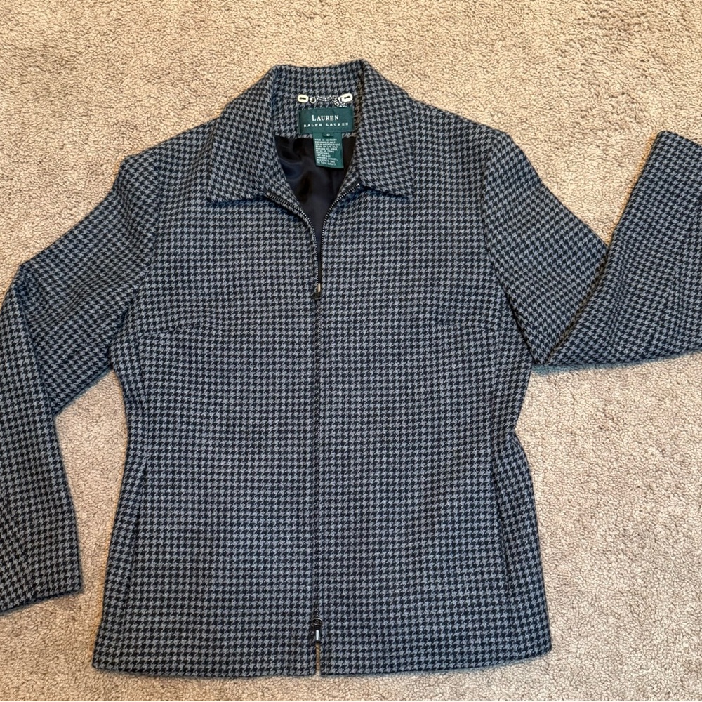 Lauren Ralph Lauren Wool Jacket - Black and Gray